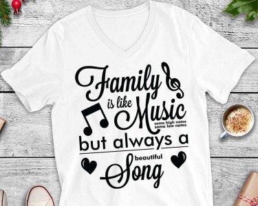 Family Is Like Music But Always A Beautiful Song SVG, Family SVG, Cricut Files, Digital Download