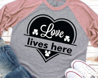 Love Lives Here SVG, Valentines Day SVG, Holiday SVG, Family SVG, Heart Clip Art, Cricut Files, Digital Download