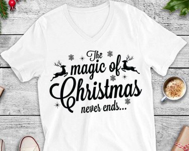 The Magic Of Christmas Never Ends SVG, Merry Christmas SVG, Winter SVG, Modern Holiday, Reindeer Clip Art, Tshirt Design, Decals And Stickers, Cricut Files, Digital Download