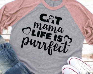 Cat Mama Life Is Purrfect SVG, Cat SVG, Mom SVG, Tshirt Design, Decals And Stickers, Cricut Files, Digital Download