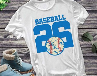 Baseball SVG, Baseball 25, Baseball Cut File, Baseball Shirt SVG