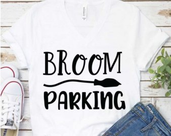 Broom Parking SVG, Broom SVG, Happy Halloween, SVG Files For Silhouette, Decals And Stickers, Cricut Files, Digital Download.
