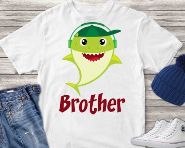 Brother SVG, Shark Brother, Shark Clip Art, SVG Files For Silhouette, Decals And Stickers, Cricut Files, Instant Digital Download.