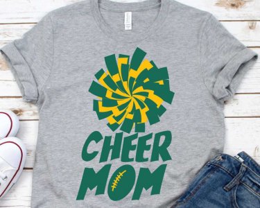 Cheer Mom SVG, Cheer SVG, Mom SVG, Pom-Pom Clip Art, SVG Files For Silhouette, Decals And Stickers, Cricut Files, Instant Digital Download.