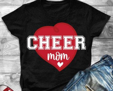 Cheer Mom SVG, Cheer SVG, Heart Clip Art, SVG Files For Silhouette, Decals And Stickers, Cricut Files, Instant Digital Download.