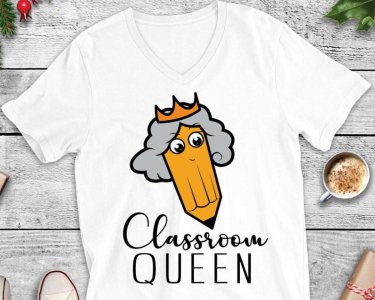 Classroom Queen SVG, Pencil Queen, Cartoon Pencil SVG, Pencil Clip Art, SVG Files For Silhouette, Decals And Stickers, Cricut Files, Instant Digital Download.