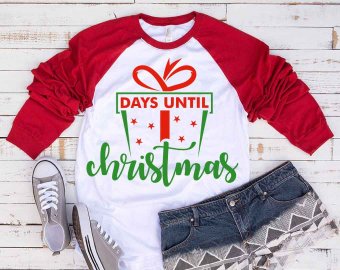 Days Until Christmas SVG, Merry Christmas SVG, Winter SVG, Family SVG, Modern Holiday, Tshirt Design, Decals And Stickers, Cricut Files, Digital Download