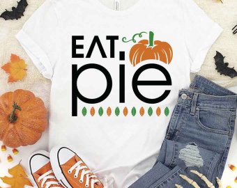 Eat Pie SVG, Autumn SVG, Seasons SVG, Pumpkin SVG, Tshirt Design, Decals And Stickers, Cricut Files, Digital Download