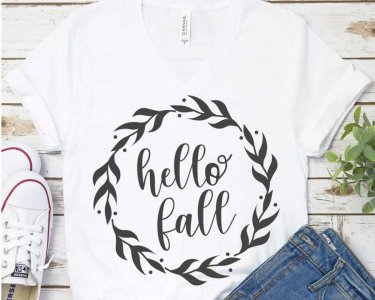 Hello Fall SVG, Autumn SVG, Fall Season, Leaf Clip Art, SVG Files For Silhouette, Decals And Stickers, Cricut Files, Instant Digital Download.