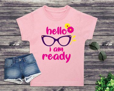 Hello I Am Ready, I Am Ready SVG, SVG, Glasses SVG, T-shirt SVG, Tshirt Design, Cricut Files, Digital Download.