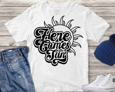 Here Comes The Sun SVG, SVG Files For Silhouette, Decals And Stickers, Cricut Files, Instant Digital Download.