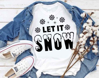 Let It Snow SVG, Snowflake SVG, Winter SVG, Snowflake Clip Art, Cricut Files, Digital Download