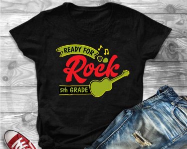 Ready For Rock 5th Grade SVG, Guitar Clip Art, SVG Files For Silhouette, Decals And Stickers, Cricut Files, Instant Digital Download.