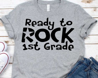 Ready To Rock 1st Grade SVG, SVG Files For Silhouette, Decals And Stickers, Cricut Files, Instant Digital Download.