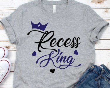 Recess King SVG, Kids SVG, SVG Files For Silhouette, Decals And Stickers, Cricut Files, Instant Digital Download.
