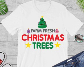 Farm Fresh Christmas Trees SVG, Tree SVG, Merry Christmas SVG, Winter SVG, Christmas Tree, Modern Holiday, Tree Clip Art, Cricut Files, Digital Download