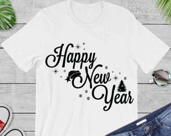 Happy New Year SVG, New Year SVG, Christmas SVG, Holiday SVG, New Year Celebrations, Winter SVG, Cricut Files, Digital Download