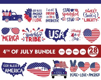 4th of July SVG bundle, Little miss America SVG, American dude SVG, Happy 4th of July SVG, Cricut Files, Instant Download