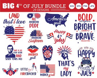 4th of July SVG bundle, Happy 4th July SVG bundle, America the beautiful SVG, Cricut Files, Instant Download