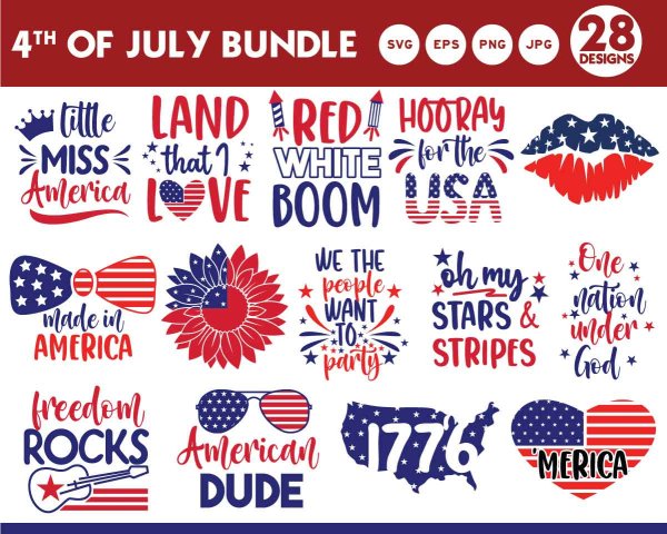 4th of July SVG bundle, Little miss America SVG, American dude SVG ...