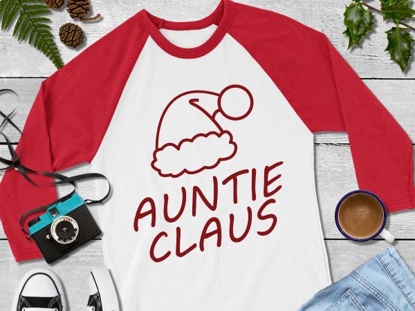 Auntie claus svg, Auntie claus cut file, Auntie claus clip art