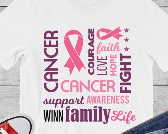 Cancer SVG Cut File, Cancer Awareness, Fight Cancer SVG, Cut files, Cricut files.