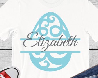 Elizabeth Easter Egg SVG, Easter SVG, Egg SVG, Digital Files, Silhouette Files, Cricut Files