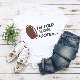 I am told i love football svg, I am told i love football cut file, I am told i love football clip art, Sports svg, Cricut Files, Silhouette Files, Digital Download