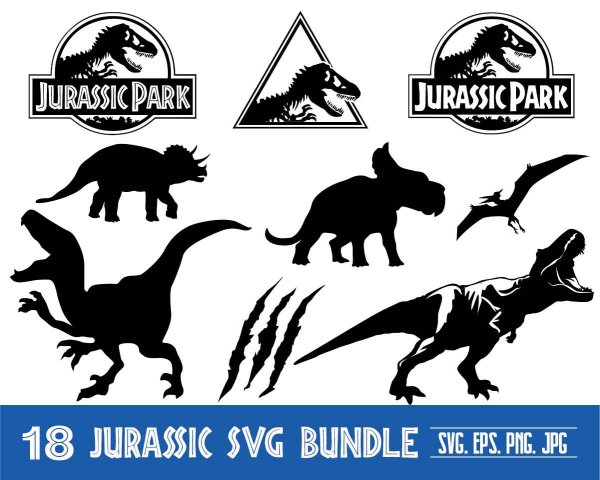 Jurassic SVG Bundle, Jurassic Park SVG, Jurassic World SVG, Cricut