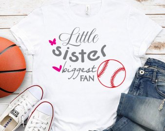 Little sister biggest fan svg, Little sister biggest fan clip art, Little sister biggest fan cut file, Sports svg, Baseball svg, Cricut Files, Digital Download
