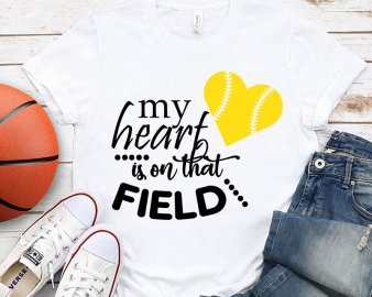 My heart is on that field svg, My heart is on that field cut file, My heart is on that field clip art, Sports svg, Cricut Files, Digital Download