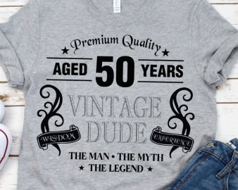 premium quality aged 50 years SVG,  premium quality aged 50 years T-Shirt Design, Clip Art, T-Shirt Logo, Cricut files.