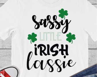 Sassy little irish lassie svg, Sassy little irish lassie svg cut file, Sassy little irish lassie T-Shirt design, Clip Art