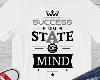 Success Is A State Of Mind SVG, Motivational Quote SVG, Quotes SVG, DXF Cutting Files, Digital Files