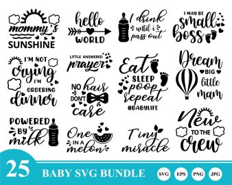 Baby SVG Bundle, Newborn SVG, Newborn Baby SVG Bundle, Child SVG Bundle, Decals And Stickers, Cricut Files, Instant Download