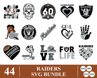 Riders SVG Bundle, For Life SVG, Girls Rider SVG, Las Vegas Raiders SVG, Decals And Stickers, Cricut Files, Instant Download