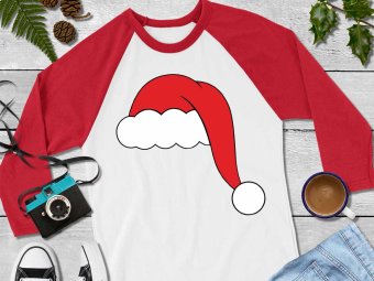 Santa hat SVG,  Santa cap svg, png, Eps, Winter SVG, Santa Claus Merry Christmas