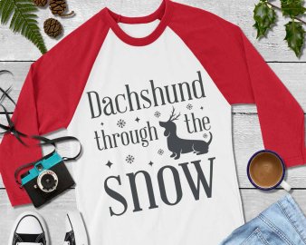 Dachshund through the snow svg, Dachshund through the snow clip art, Dachshund through the snow cut file, Dachshund through the snow t-shirt svg, Cricut Files, Decals And Stickers, Instant Download