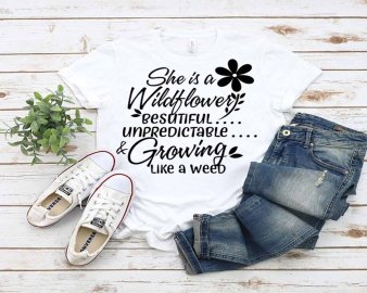 She is a wildflower svg, She is a wildflower t-shirt svg, She is a wildflower cut file, She is a wildflower clip art, Cricut Files, Decals And Stickers, Instant Download