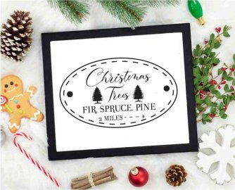 Christmas tree fir spruce pine 2 miles SVG, Christmas SVG, SVG Files, Cricut file, Silhouette Studio files