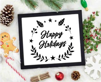 Happy Holidays SVG, Holiday SVG, Winter SVG, Christmas SVG, T Shirt and Decal Print On, Typography Design, AI, SVG, PNG, JPG, DXF, Cricut files and Silhouette Studio files