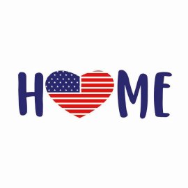 4th Of July Home Heart Tshirt Design, 4th Of July Tshirt Design, Independence Day SVG, Cricut Files, Instant Download