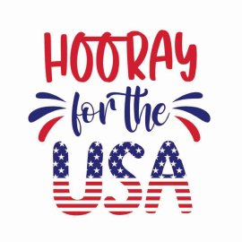 4th Of July Hooray For The Usa Tshirt Design, 4th Of July Tshirt Design, Independence Day SVG, Cricut Files, Instant Download