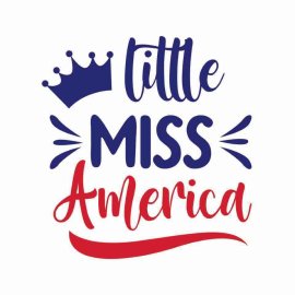 4th Of July Little Miss America PNG, 4th Of July PNG, Independence Day SVG, Cricut Files, Instant Download