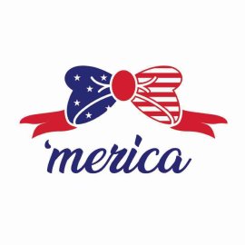 4th Of July Merica Bow Tie SVG, 4th Of July SVG, Independence Day SVG, Cricut Files, Instant Download