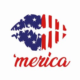 4th Of July Merica Lips PNG, 4th Of July PNG, Independence Day SVG, Cricut Files, Instant Download
