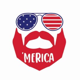 4th Of July Merica Sunglasses Dude PNG, 4th Of July PNG, Independence Day SVG, Cricut Files, Instant Download
