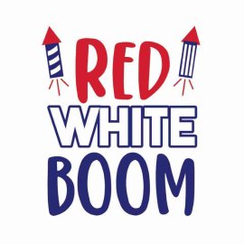 4th Of July Red White Boom PNG, 4th Of July PNG, Independence Day SVG, Cricut Files, Instant Download