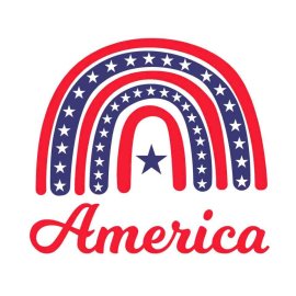 Free 4th Of July Rainbow America SVG, 4th Of July SVG, Independence Day SVG, Cricut Files, Instant Download