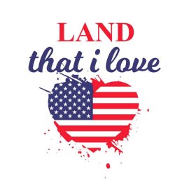 Free 4th Of July Usa Heart Land That I Love SVG, 4th Of July SVG, Independence Day SVG, Cricut Files, Instant Download